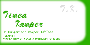 timea kamper business card